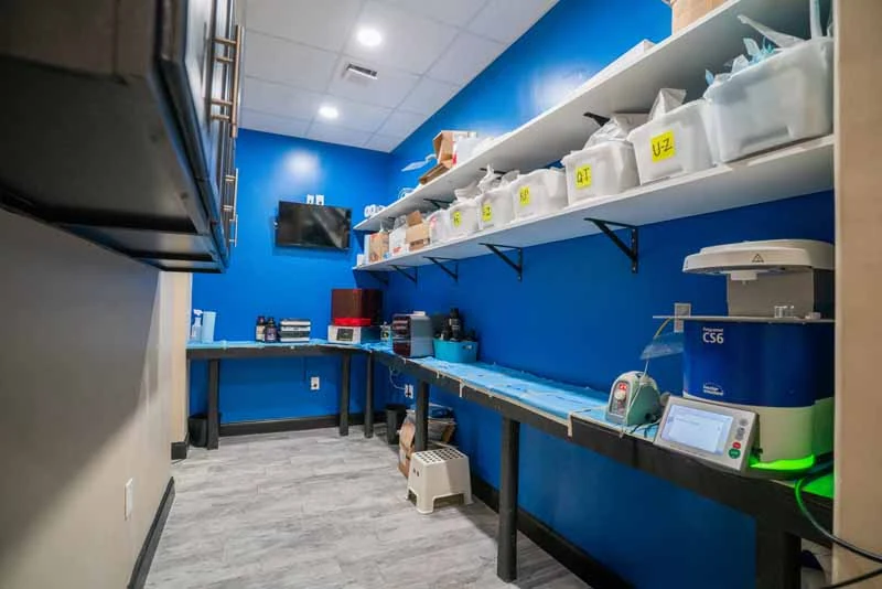 lab where same-day crowns are made at 10 Day Smiles