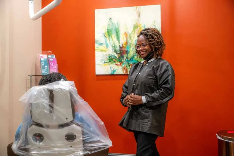 patient's first visit at 10 Day Smiles